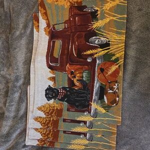 Autumn Truck and Dog Placemats